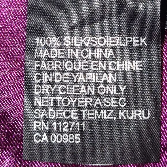 NEW Jay Godfrey Size 8 Silk Poncho-style Tunic Top / Dress Black & Purple Panel - Picture 7 of 7